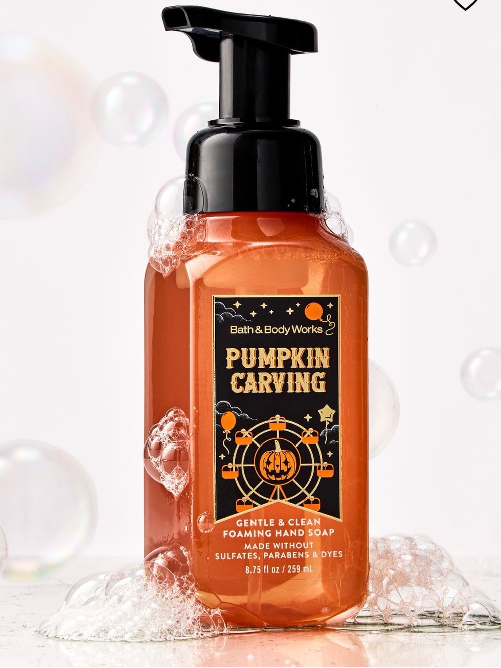 Bath & Body Works Pumpkin Carving Foaming Hand Soap + Pocket Bac handsanitizer - Picture 2 of 8